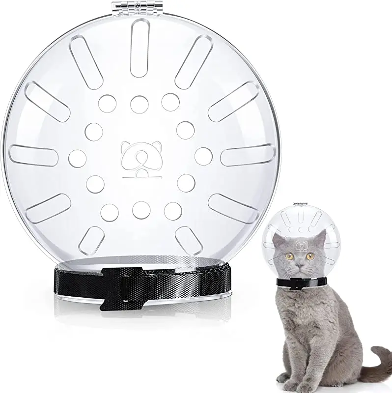 

Cat Space Hood Helmet Prevent Biting Pet Grooming Muzzle Cat Adjustable Hood Breathable Cat Face Mask Cat Grooming Muzzle Mask