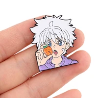 cool guy manga character enamel pin japanese anime badges decorative hat backpack brooch for clothes fashion jewelry accessories