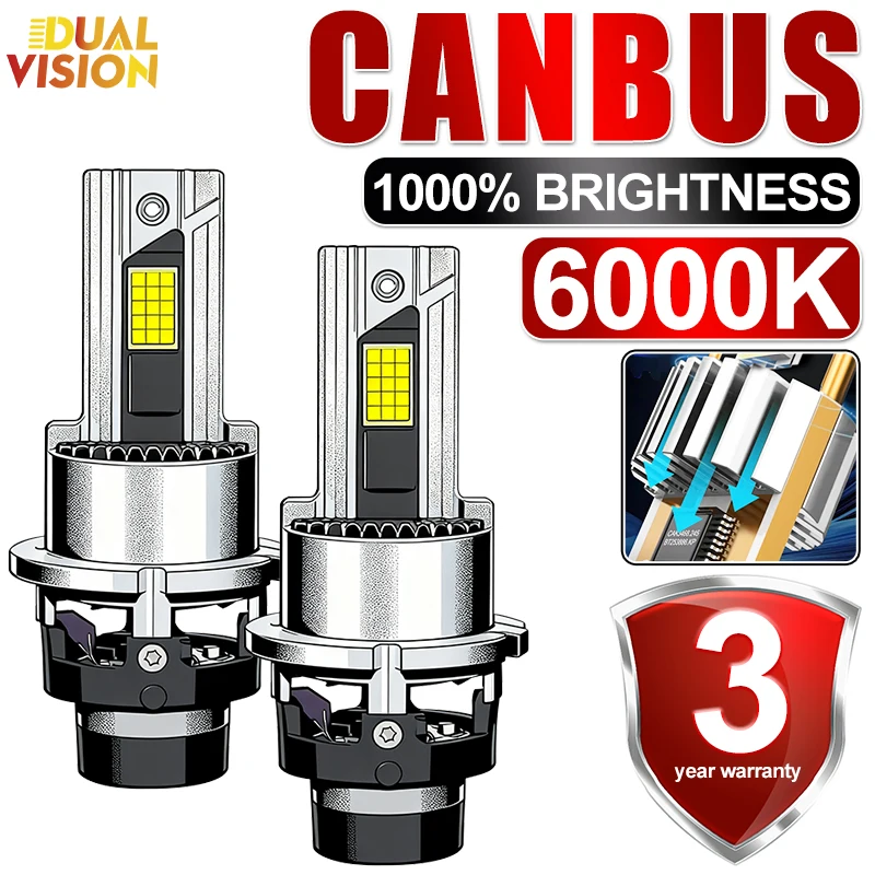 

5000W 5000000LM D2S D4S D2R D4R Светодиодные автомобильные фары CANBUS High Power Beam Plug&Play Светодиодные фонари 6000K Белые турболампы 12V