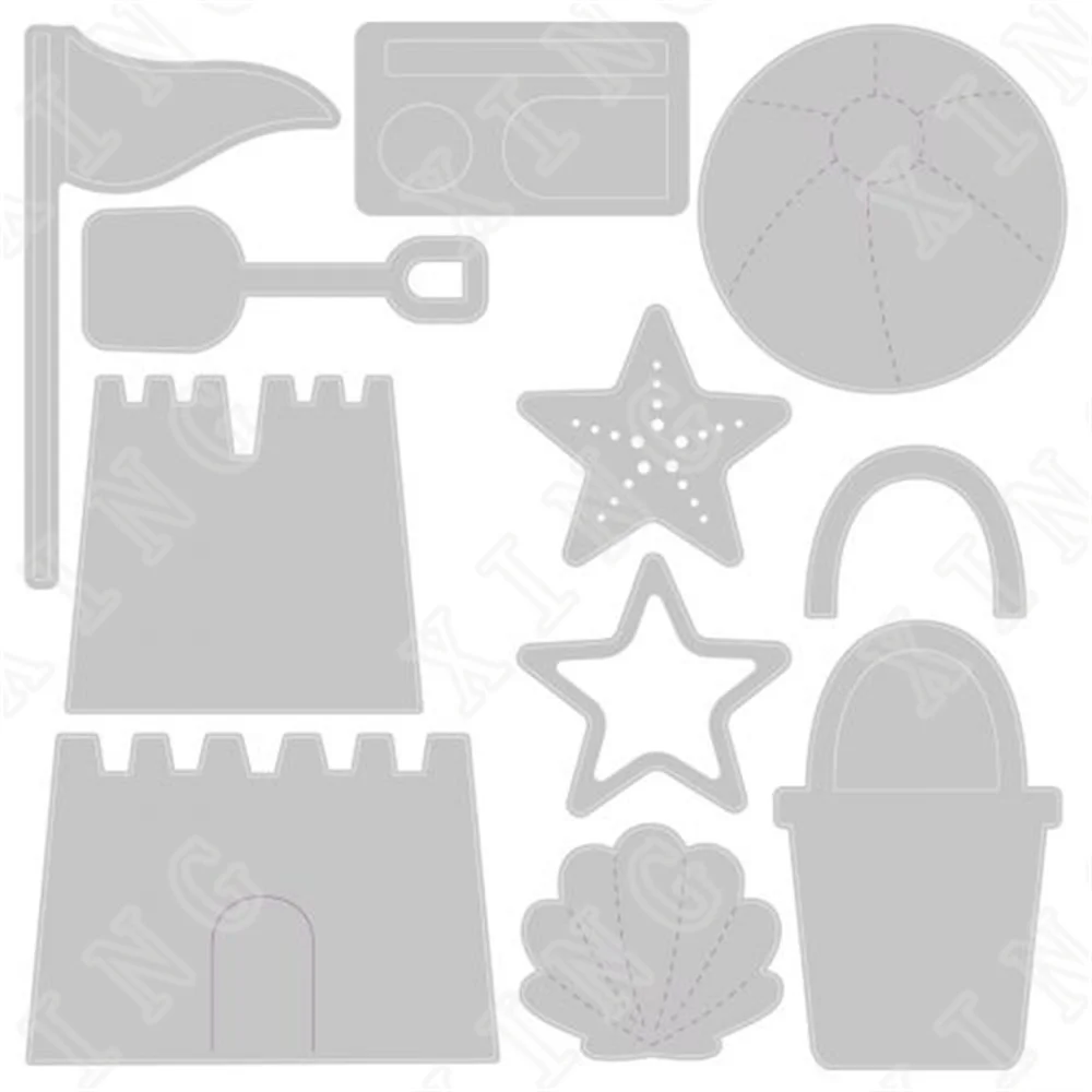 

Summer Shapes Metal Cutting Dies Scrapbook Diary Decoration Stencil Embossing Template Diy Greeting Card Handmade 2022 New
