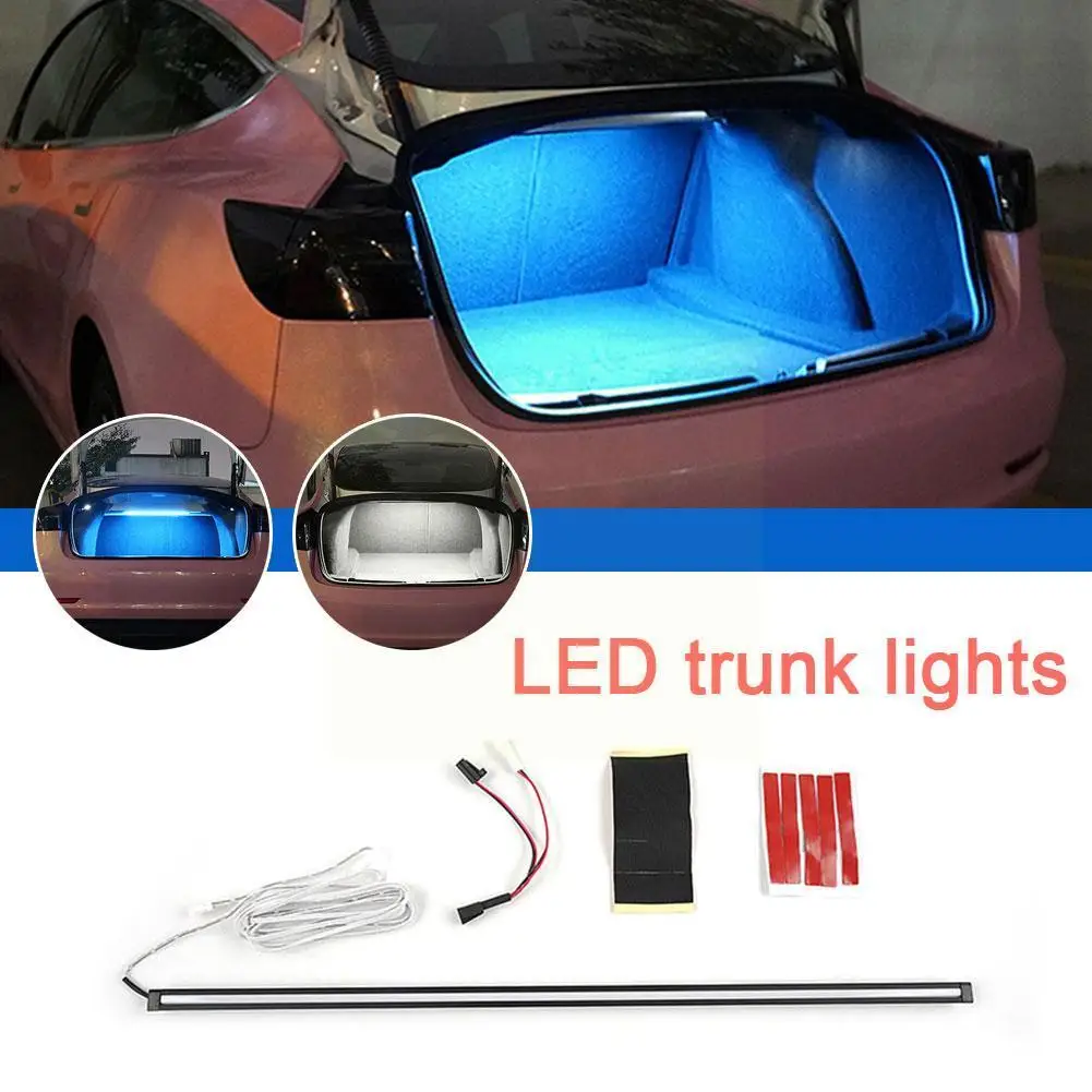 

Для 2019-2022 модель 3 автомобильный передний багажник интеллектуальсветильник вая балка 12 В светодиодная лампа трубка Внутренние Декоративны...