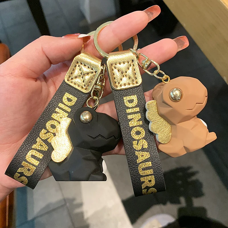 

Creative Nordic style dinosaur keychain pendant cartoon couple doll schoolbag pendant car key chain small gift wholesale