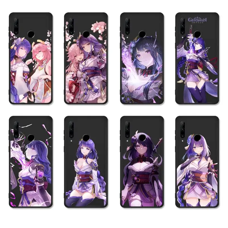

Genshin Impact Raiden Shogun Phone Case For Honor 30 7A Pro 8 9 10 20 Lite 8A 8X 8S 9X 10i 20i 20s Silicone Cover Coque