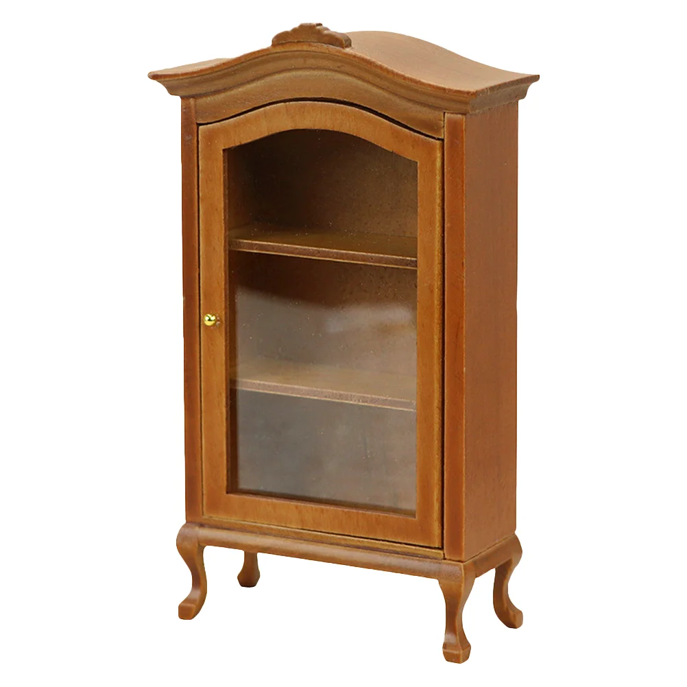 

Mini Furniture Miniature Cabinet Bookcase Housemodel Wooden Bookshelf Foradornment Storage Accessory Ornamenttoys Shelf Three