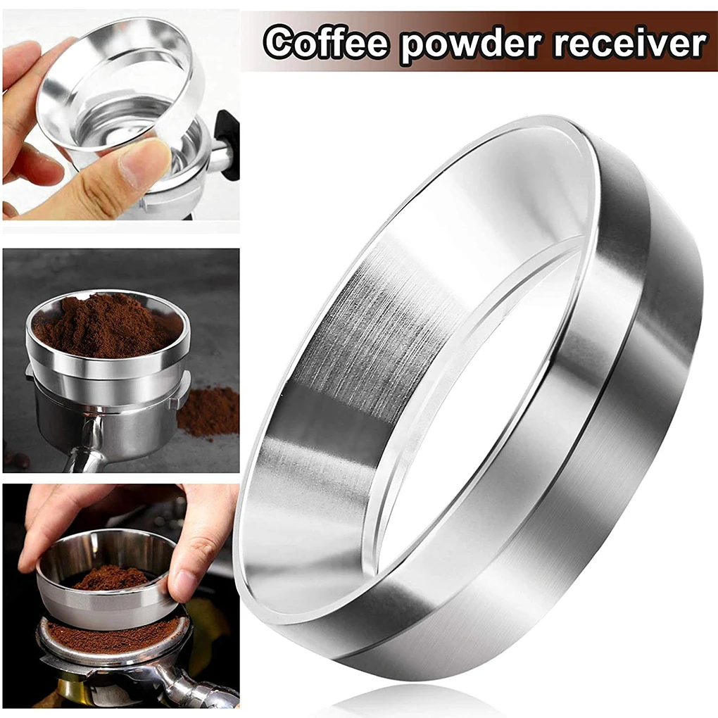 

54mm/58mm Stainless Steel Intelligent Dosing Ring Brewing Bowl Coffee Powder For Espresso Barista Funnel Breville Portafilter
