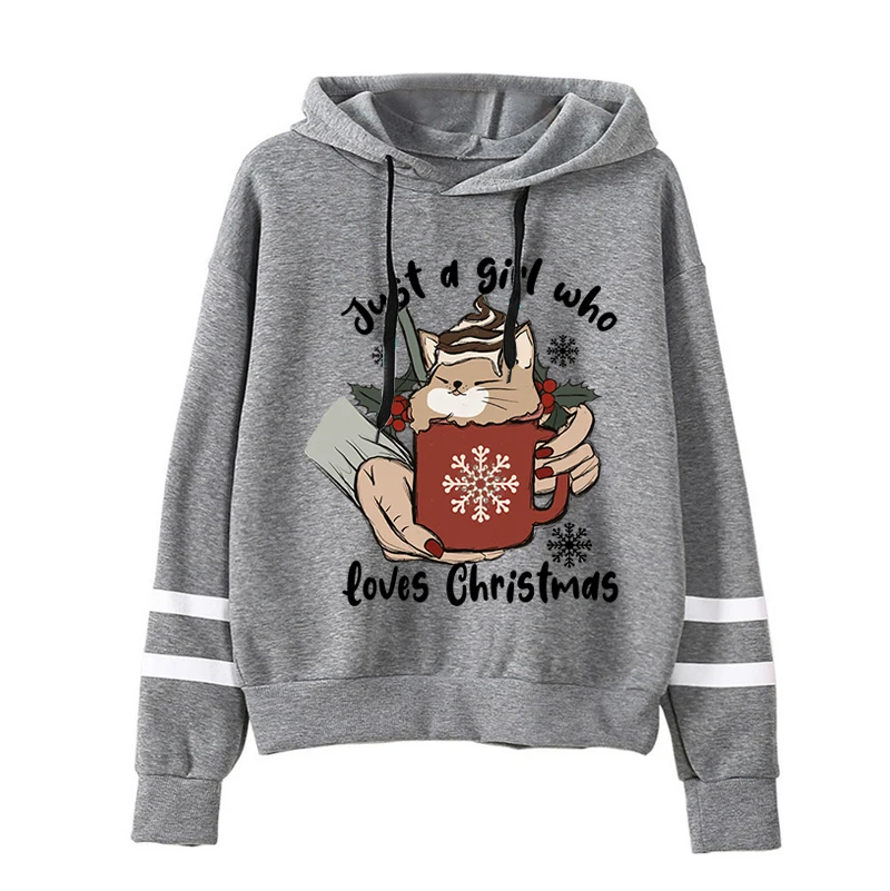 Just A Girl Who Love Christmas Hot Anime Kawaii Hoodies Men or Women Short Sleeve Sweatshirt  2022 Fashion Hoddie for Teens