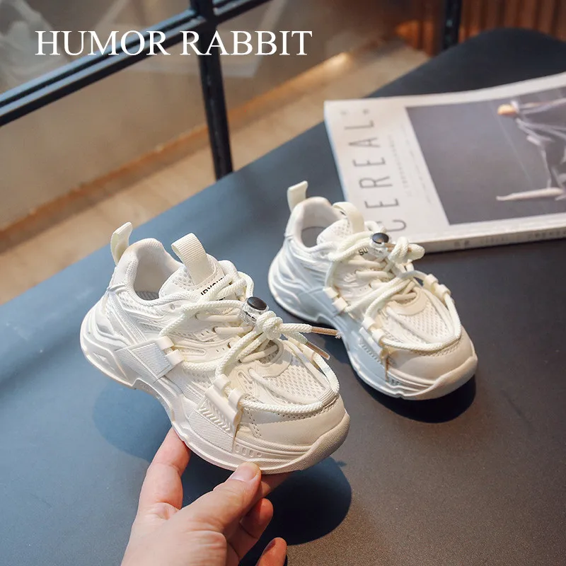 Size 26-37 Boys Shoes Spring Autumn 2023 New Children Sport Shoes for Kids Running Soft Soled Student Shoes Boys Chunky Sneakers