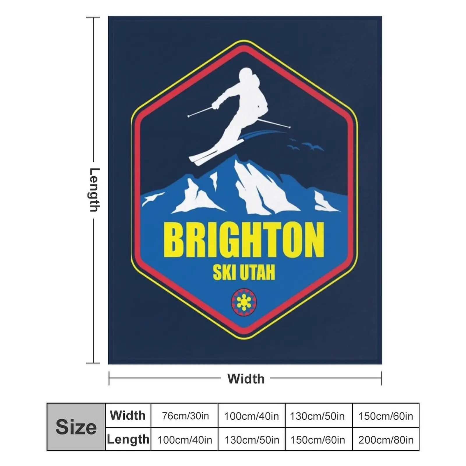 Брайтон Юта Лыжный курорт Лыжное одеяло Роскошные плюшевые мягкие летние одеяла