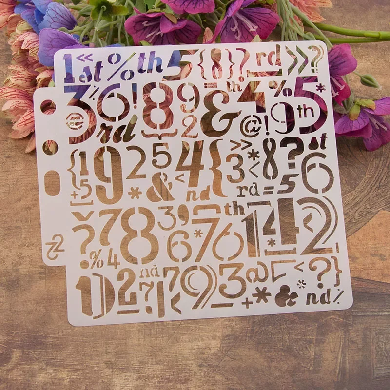 

Number Scapbooking Stencil Cake Decorating Tool 2020 DIY Painting Stencils Fondant Pattern Printing Spray Template
