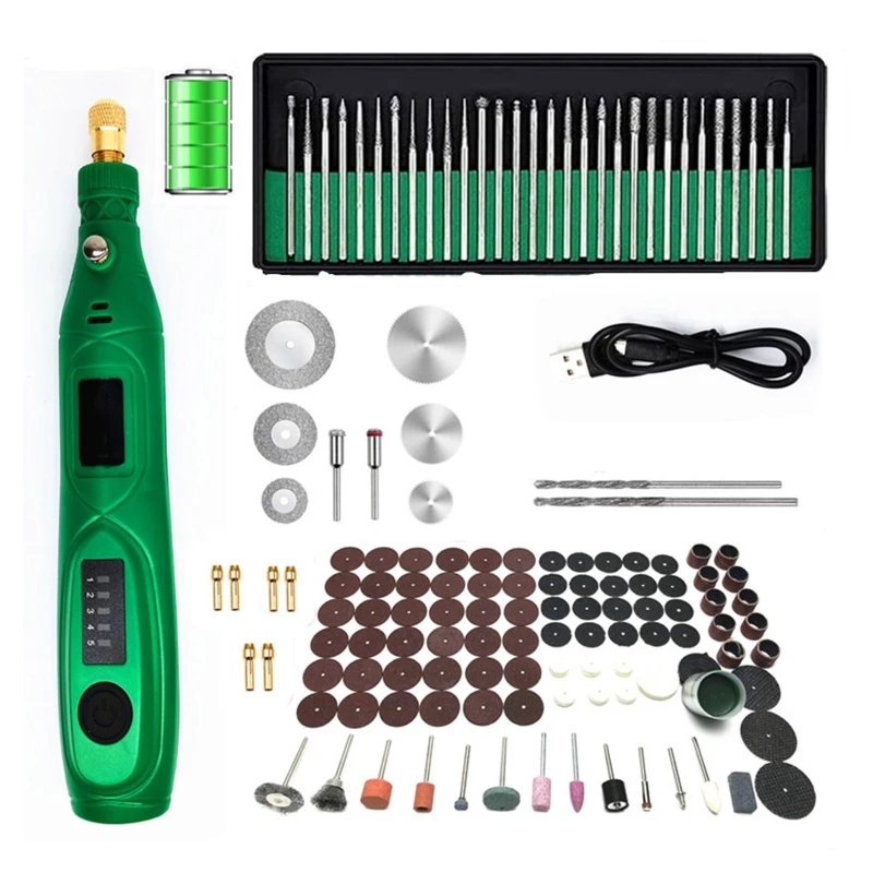 

5-speed Mini Speed-adjustable Electric Grinder Miniature Electric Drill Metal Ceramic Grinding Carving Cutting Polishing T8DE