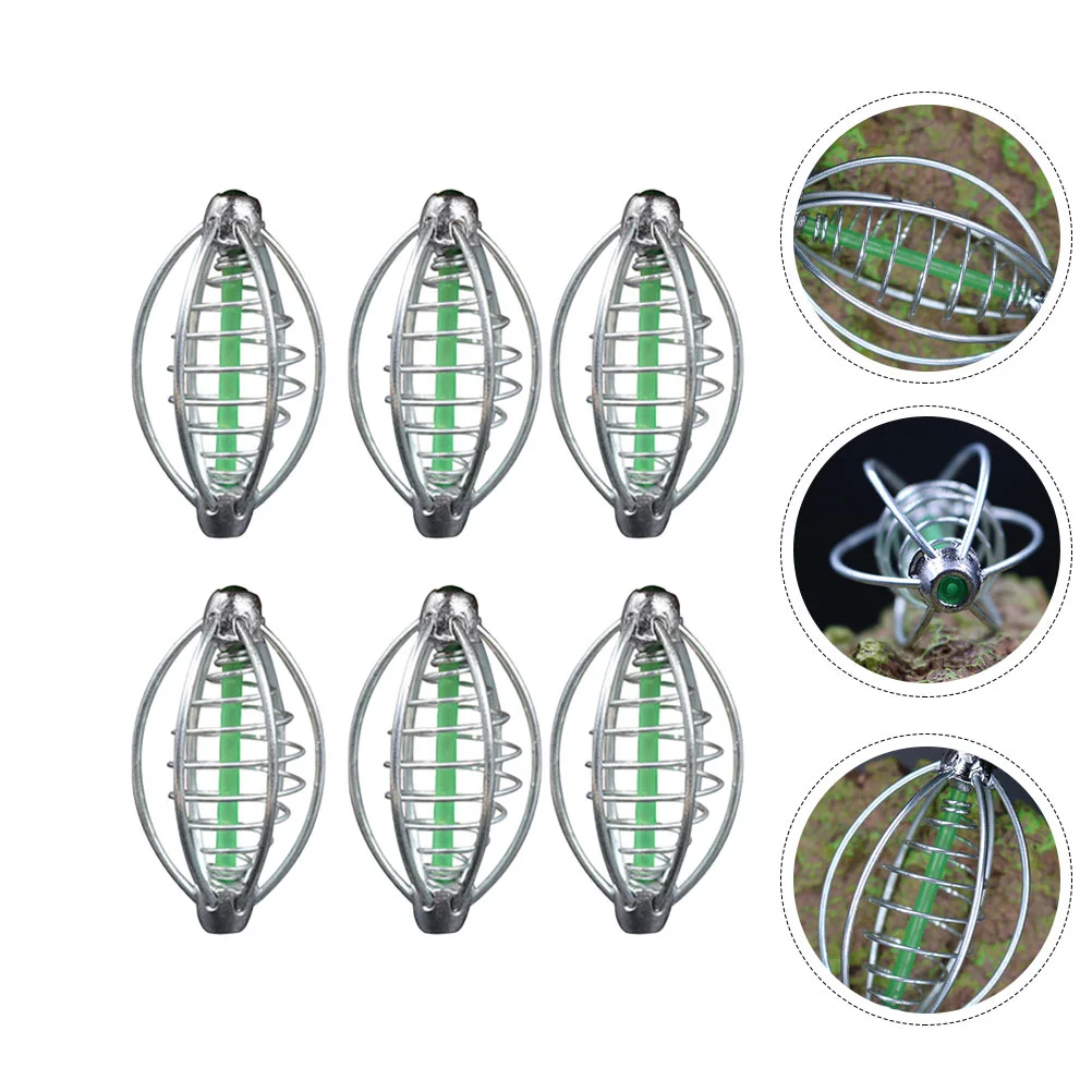

6pcs Fishing Bait Cage Fishing Basket Lure Holder Fishing Gear