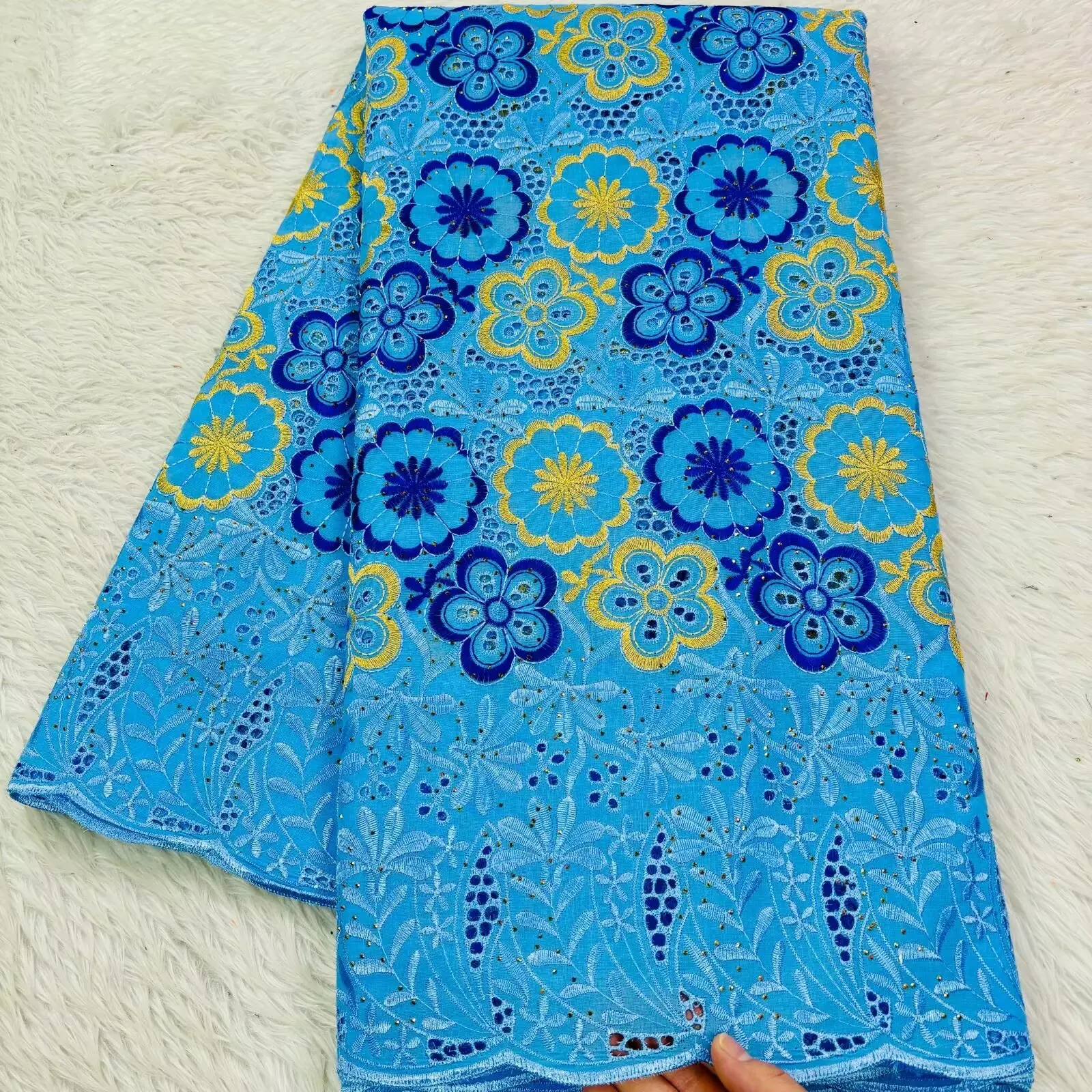 2024 африканская кружевная ткань высокое качество вышивка швейцарская вуаль