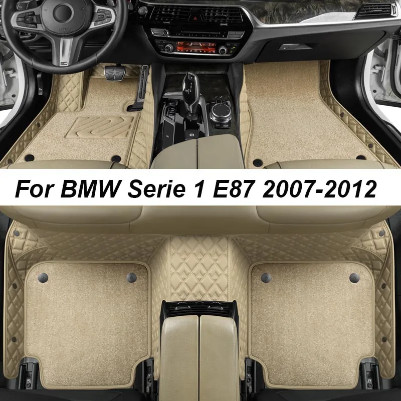 

Custom Luxury Floor Mats For BMW Serie 1 E87 2007-2012 NO Wrinkles Car Mats Accessories Interior Replacement Parts Full Set