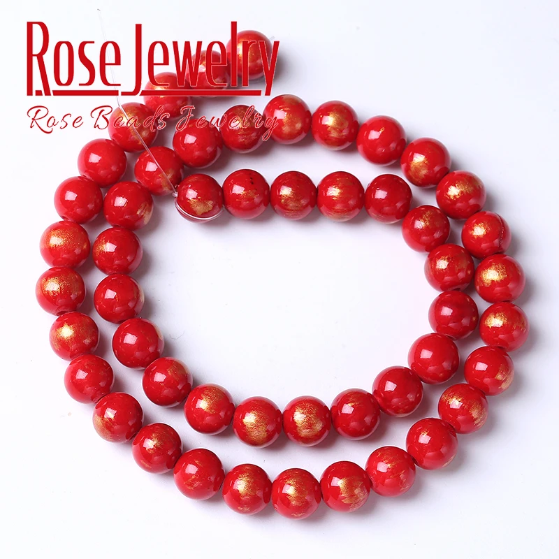 Natural Red Lapis Lazuli Jades Stone Beads For Jewelry Making Round Loose DIY Bracelet Necklace Accessories 4 6 8 10mm 15" |