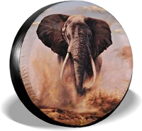 delumie african elephant spare tire covers universal fit for jeep trailer rv suv truck and many vehicle weatherproof tire protec