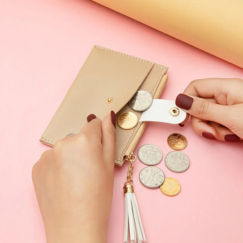 Card bag women's Korean version xiaoqingxinliusu zero wallet multi card splicing contrast color Mini Wallet women