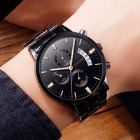 quartz watches mens luxury waterproof military sport watch stainless steel business wristwatch men quartz clock relojes hombre