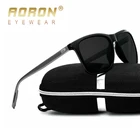 Солнцезащитные очки AORON мужские, поляризационные, классические, квадратные, с зеркальными алюминиевыми дужками, UV400