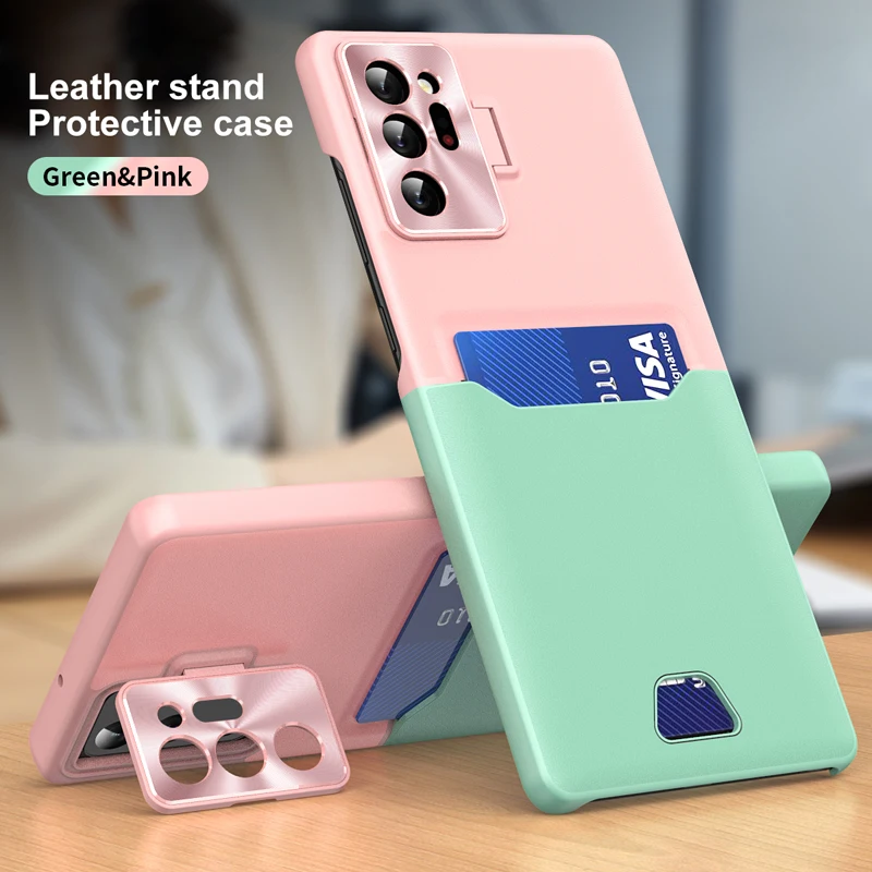 

For Samsung Note 20 Ultra Case Leather Phone Case Invisible Bracket Cover with Card Slot Kickstand Case For Galaxy Note 20 Ultra