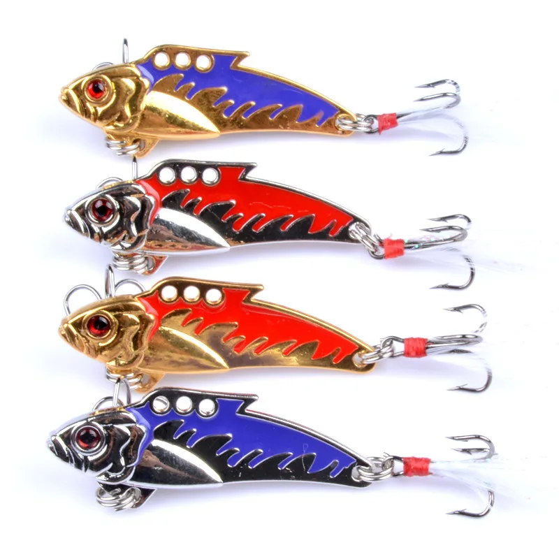 

4-color Metal VIB 5cm/8g Swimming Layer Long-distance Bionic Bait Factory Wholesale Free Postage Fishing Goods Artificial Bait