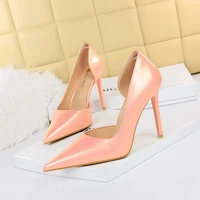 bigtree 2022 sweet women 11cm high heels stripper pumps elegant yellow stiletto heels lady escarpins wedding shoes big size 43