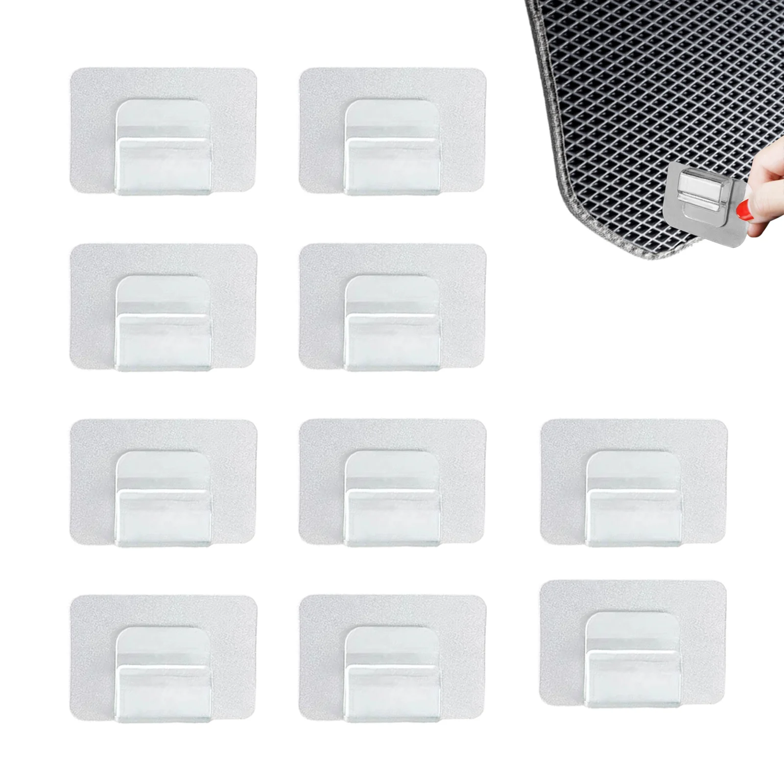 

Clamp Style Sticky Hooks Waterproof Oilproof Sticky Utility Hooks To Clamp Kitchen Grocery Bags 10 Pieces Clear Sticky Hooks