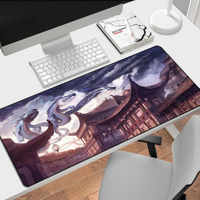 

Large Mouse Pad Gamer Chinese Dragon Gaming Pc Accessories Mausepad Non-slip Mat Deskmat Mousepad Mats Keyboard Cabinet Mause