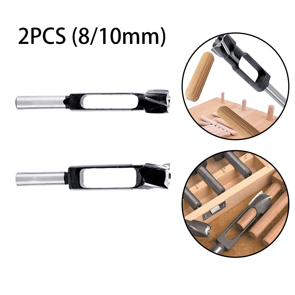

High Speed Steel Dowel Plug Cutter Tenon Drill Bit Furniture Making Hand Tool Cutting Tools Dowel Plug Cutter(8mm+10mm))