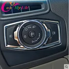 Наклейки из нержавеющей стали на крышку переключателя фары для Ford Focus 3 MK3 MK4 Kuga Escape Mustang 2015 Mondeo Fusion 2013-2016