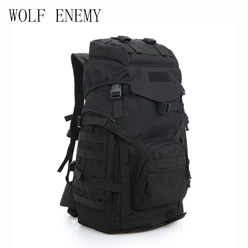 

60L Men Military Bag Tactical Backpack Travel Camping Rucksack Climbing Mountaineering Bag Sport Outdoor Molle Army Bag