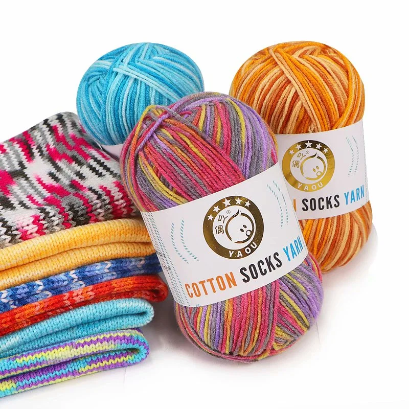 

1pcs X50g Rainbow Yarn Cotton Yarn for Knitting Needlework Yarn Crochet Threads Cotton Blended Yarn Knitting Rainbow Yarn
