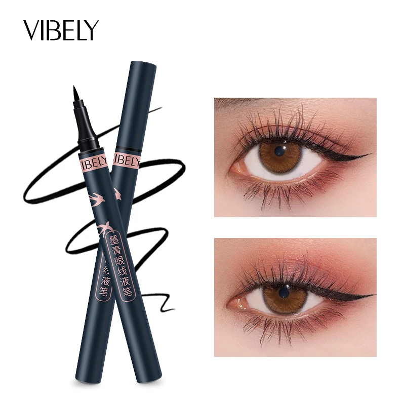 

Smooth Black Color Eyeliner Liquid pen Waterproof Long Lasting 24h Fine Eye Liner Pencil Fast Drying Eyes Makeups Cosmetic Tools