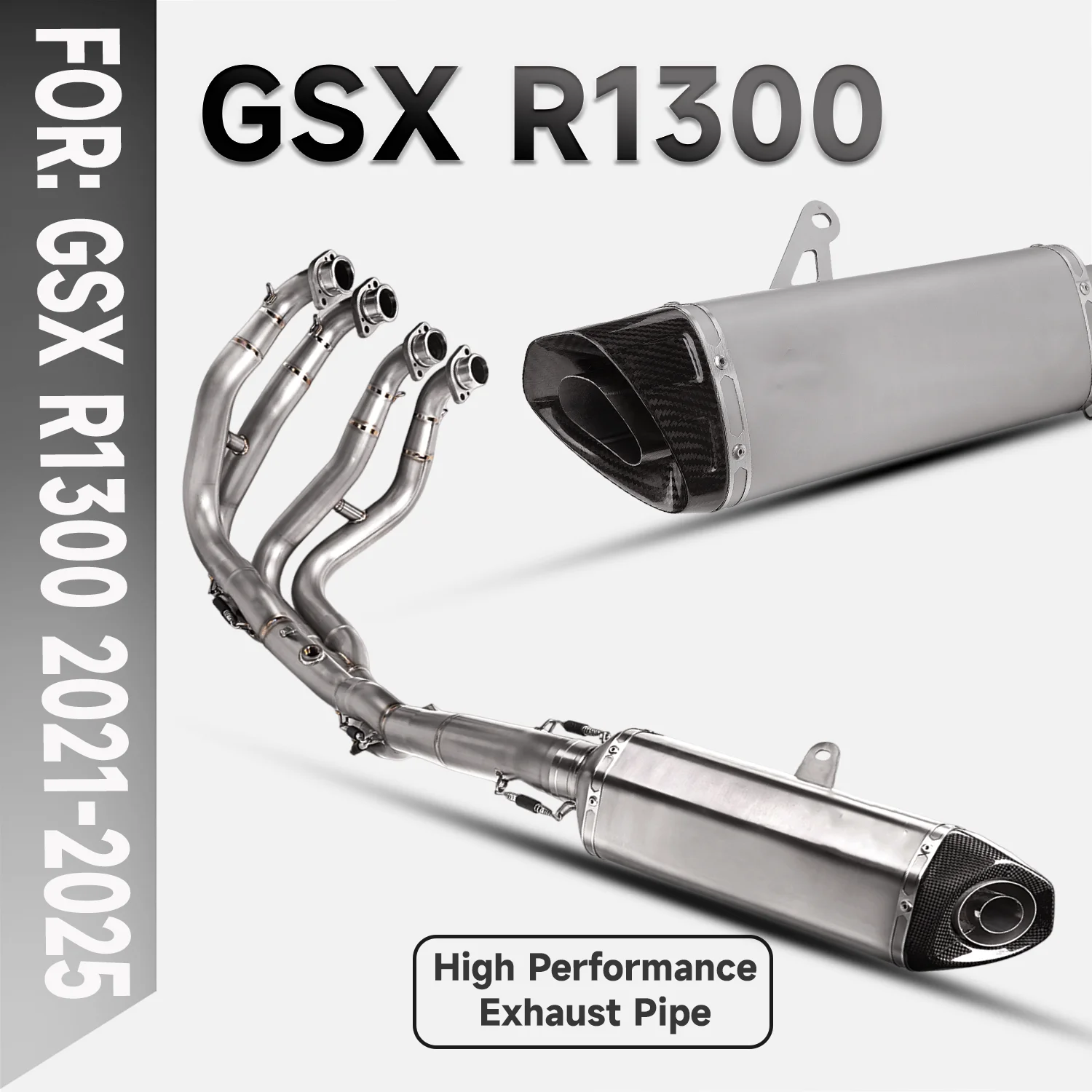Фото Для Hayabusa GSX1300R Gen3 GSX-1300R 2021-2025: Полная выхлопная система Racing Line из титанового сплава S-S13R1-APLT для Hayabusa GSX1300R №1
