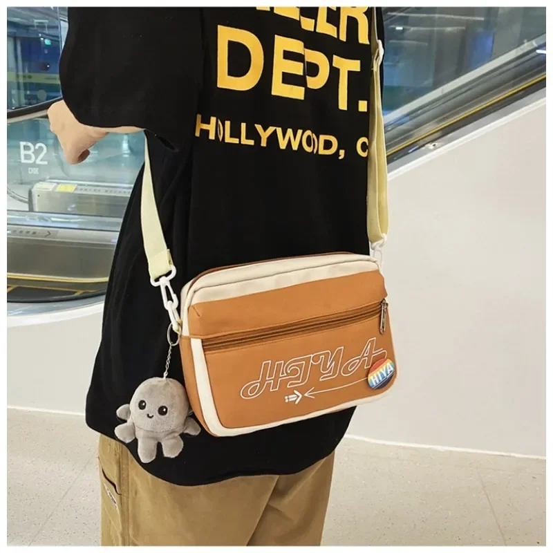 

Small Crossbody Shoulder Bags for Men Women 2023 Korean Casual Nylon Student Unisex Messenger Fashion Sports Cycling Phone Bag