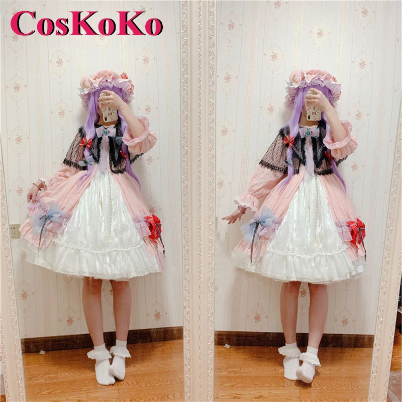 

CosKoKo Patchouli Knowledge Cosplay Anime Game Touhou Project Costume Gorgeous Sweet Dress Halloween Party Role Play Clothing