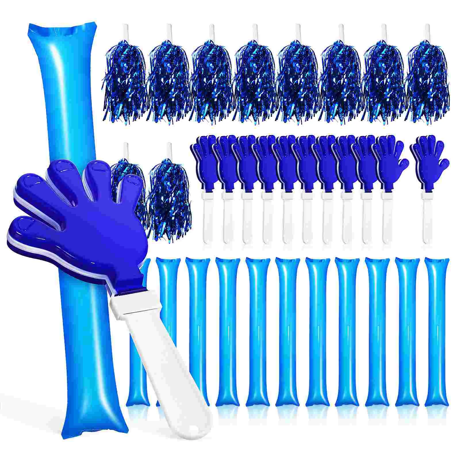 

1 Set Noisemakers Sticks Clappers Pom Poms Party Favors for Sports Events Competition Cheering