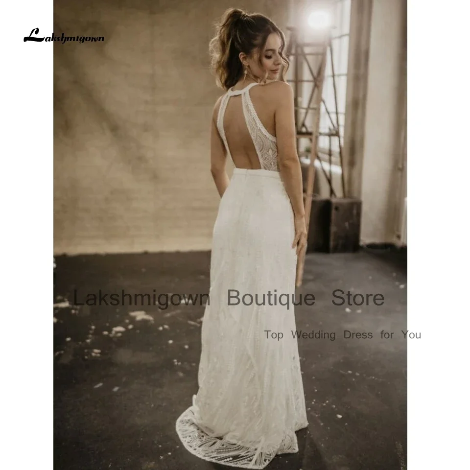 Lakshmigown роскошное кружевное свадебное платье русалки в стиле бохо с открытой