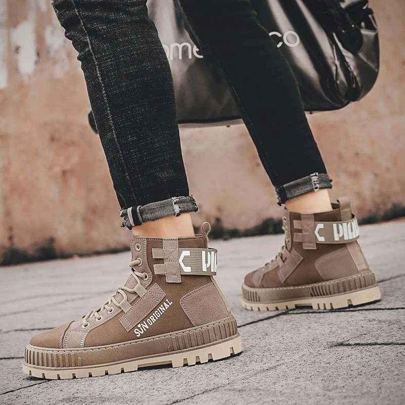 

Tactical Winter High-Top Men's Work Boot Designer Luxury 2022 Brand Men's Sneakers Middle-Aged Mountain Shoes Hightop Tennis