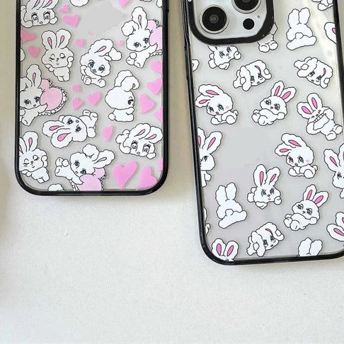 

Rabbit Acrylic Phone Case Cover for IPhone 14 13 12 11 15 Pro Max Case for IPhone 15 Pro Max