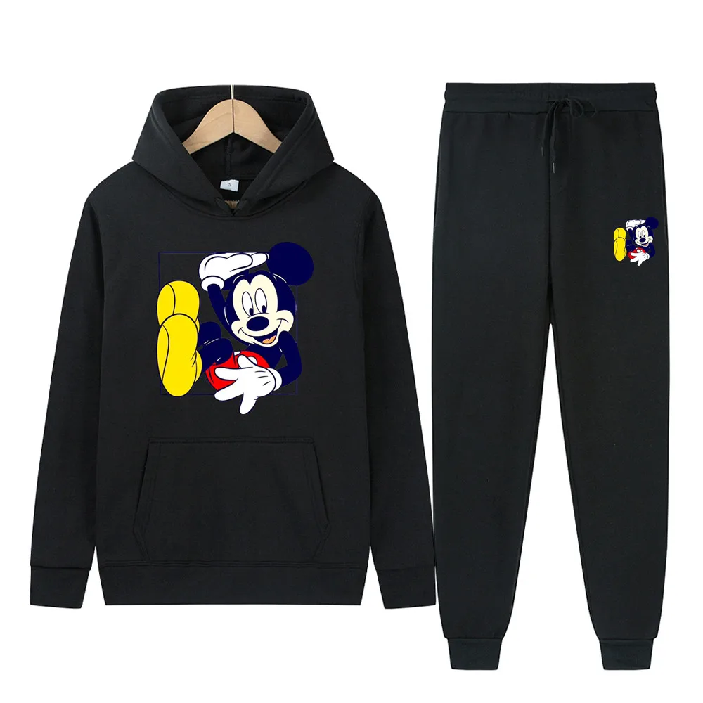 

MickeyMous New Oversized Tracksuit Men/Women Two Pieces Set Hoodies Sweatshirt+Pants Suit Hoody Jogging Sportswear Couple Outfit