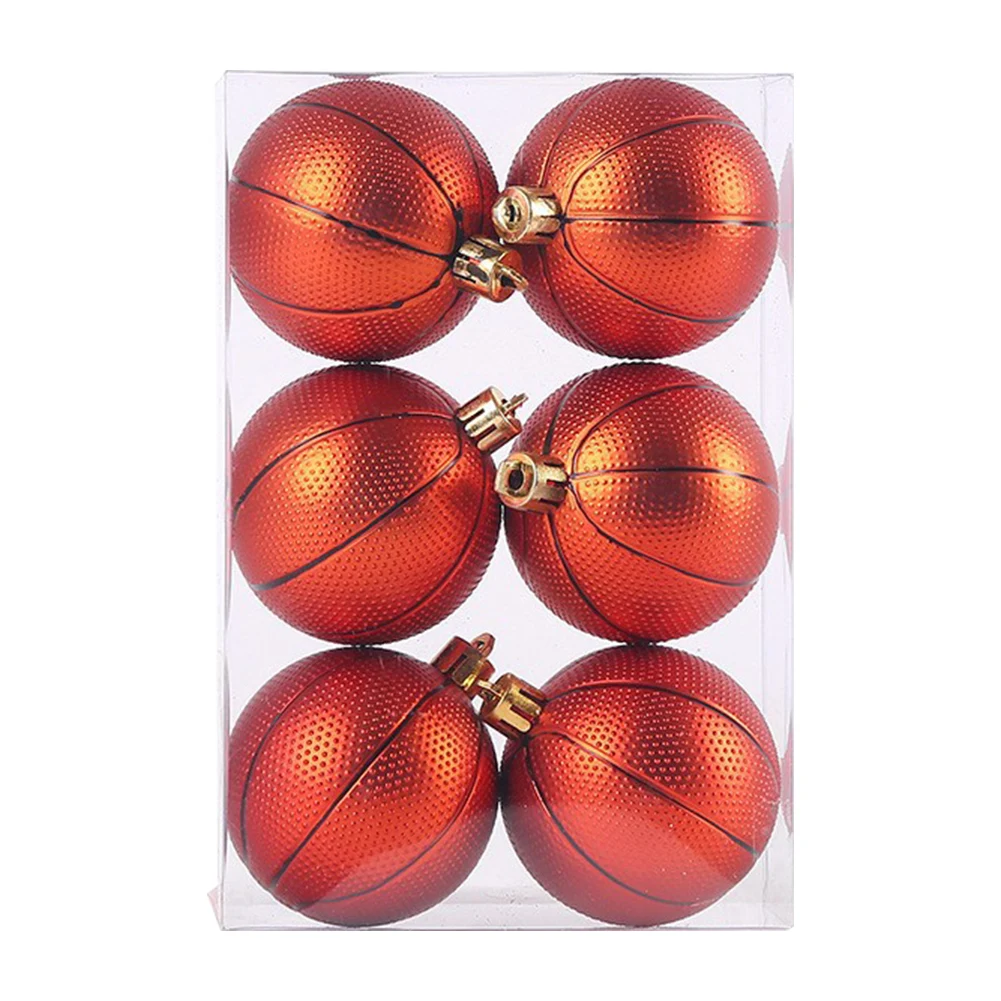 6 шт. рождественские шары спортивная тема классический футбол бейсбол
