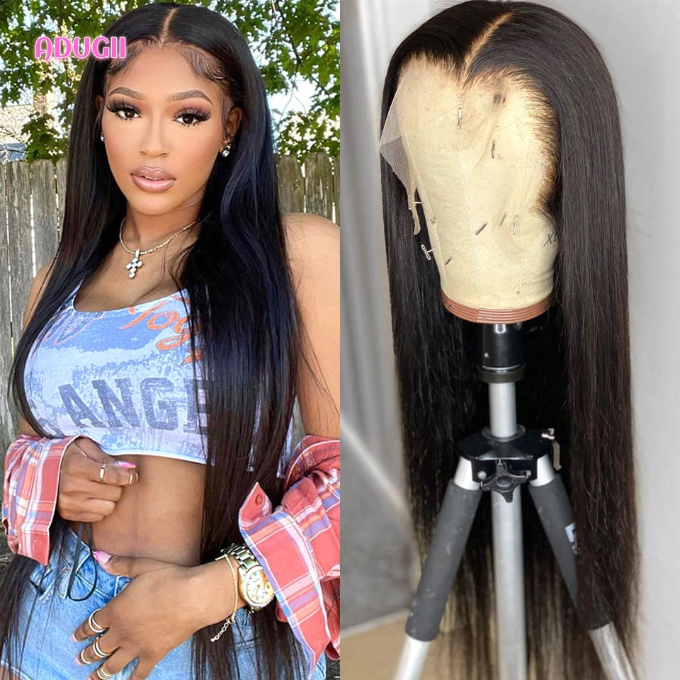 

Peruvian Straight Lace Wig Transparent Lace Front Human Hair Wigs For Black Women 13X4 Pre Plucked Remy Hair Lace Frontal Wig