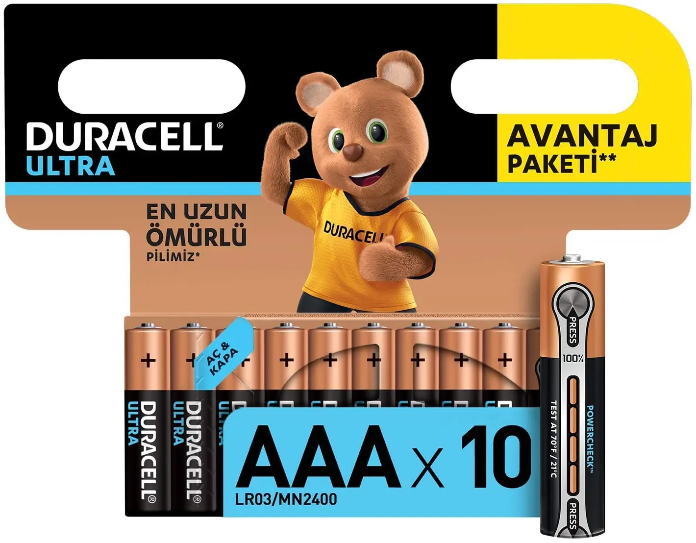 

Duracell Ultra Alkaline AAA Thin Pen Batteries, 10-pack