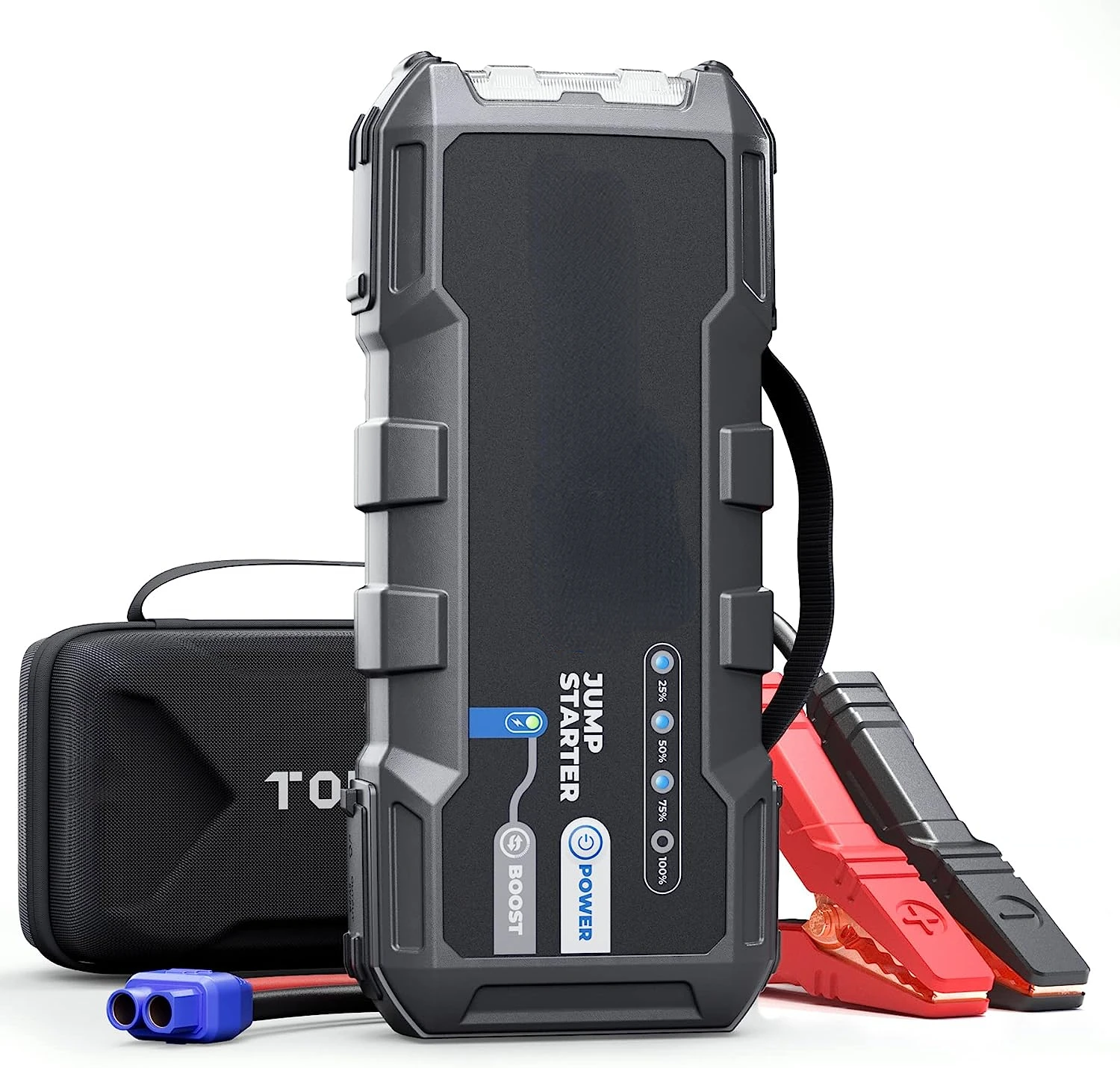 

JS3000 12V 3000A Booster Jump Starter Pack for Up to 9L Gas/ 7L Diesel Engines, Portable Car Charger with Handle Jumper Cable