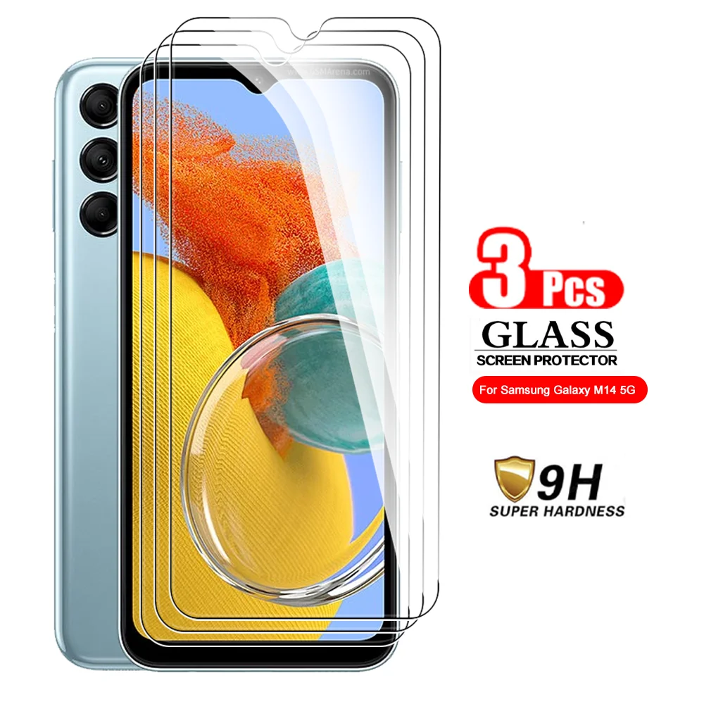 

Защитное стекло для экрана Samsung Galaxy M14 5G, 3 шт., закаленное стекло Samung Samsang M 14 14M SamsungM14 6,6 дюйма, защитная пленка HD