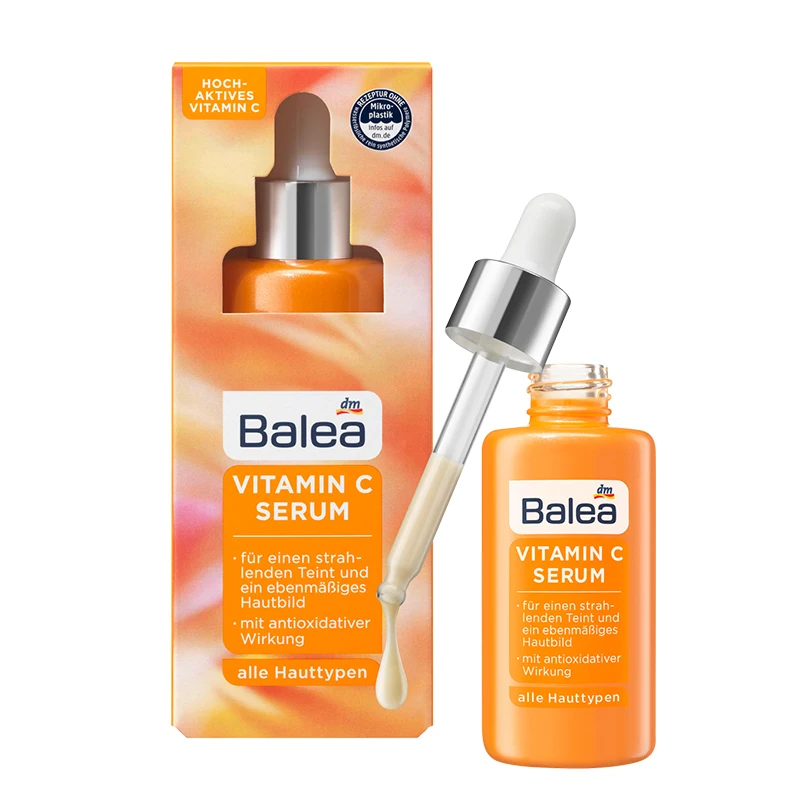 

Balea Dark Spots Face Brightener Light Vitamin C Serum for Sensitive Facial Skin Antioxidant Moisturizing Youthfully Wrinkles