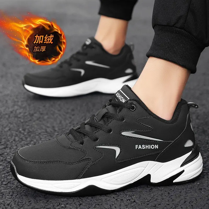 

2021 Autumn Man Shoes Sneakers Mixed Colors CrossTied Round Toe Fashion Novelty Leisure Low Heel Non Slip Platform