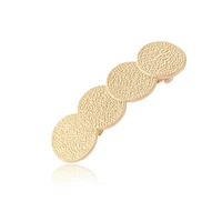 4 circles in a row of pockmarked fog gold hairpins geometric alloy hairpins horsetail clip fashion