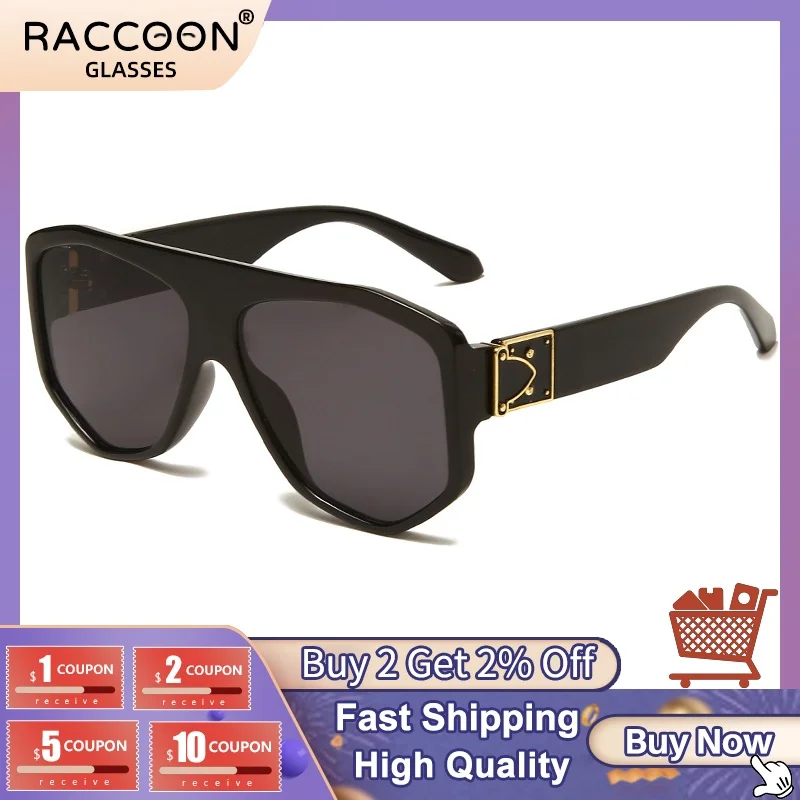 

Fashion Oversized One Piece Pilot Sunglasses Men Classic Luxury Brand Designer Sun Glasses Women Outdoor Sports Shades Eyewear