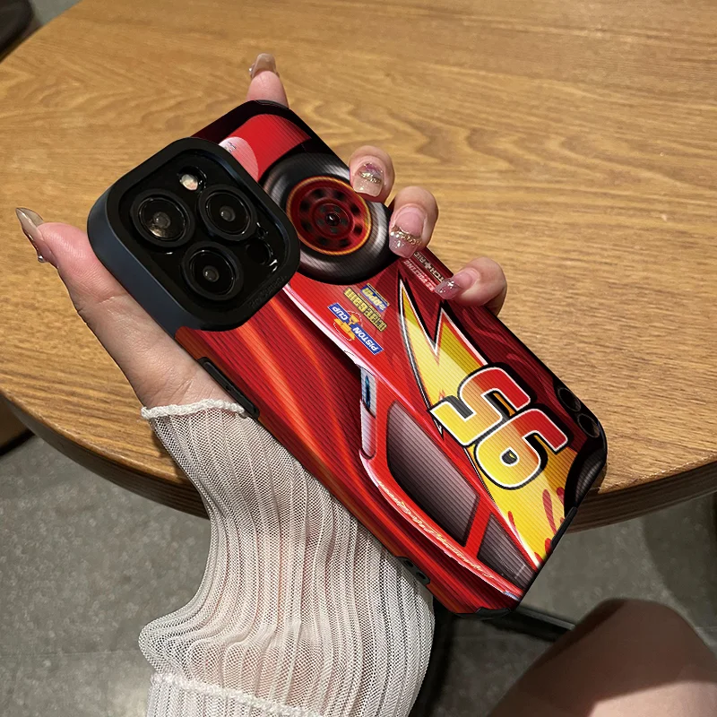 Pixar Автомобили Молния Маккуин гоночный мультфильм iphone13/12 мобильный телефон чехол
